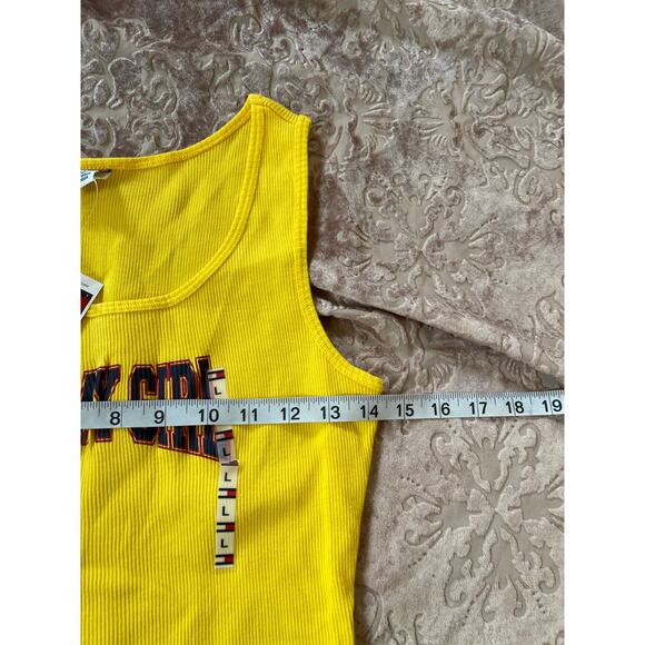 NWT y2k deadstock yellow Tommy Hilfiger yellow tank la egg e - Picture 5 of 7
